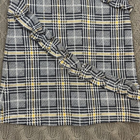Janie and Jack Plaid Kids Dress with Ruffle Detail & Capped Sleeves ~ 3 - Picture 3 of 12